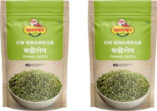 GW Khamkar Badishep/ Saunf Whole/ Fennel Seeds/ Variyari/ Variyali Whole 1 Kg, Pack of 2