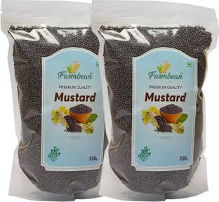 Farmbean Natural Mustard Seeds | Sarso seed | Whole Rai | Whole Mustard Black (500 g)