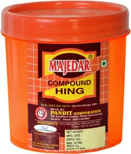 Pandit Pharmaceuticals Majedar Fancy Round Jar 100% Natural Asafoetida Spice Mild Hing Powder
