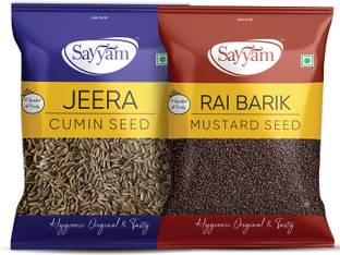 Sayyam Whole Spice Combo of Barik Rai (Small)- 200gms and Jeera - 200gms