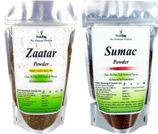 VY वेदयुग Combo Sumac Powder & Zaatar Powder-Traditional Middle Eastern Spices 100g each