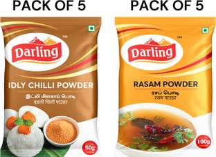 Darling Idli, Chilli Masala, 250g (Pack of 5,50g) &Rasam Powder 250g(Pack of 5, 50g)