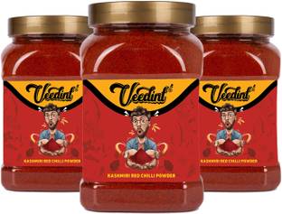 Veedint Red Chilli Powder Kashmiri, 400 gm x 3, Kashmiri Lal Mirch Powder, Mirch Powder