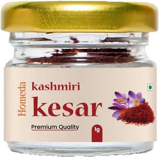 Homeda Kesar Saffron Original 1g, Pure Kashmiri Kumkuma Puvvu, Kungumapoo, Grade A