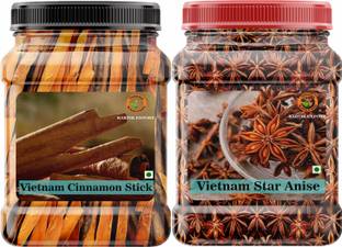 Kartik Export Combo of Star Anise and Cassia Cinnamon Sticks, Imported from Vietnam
