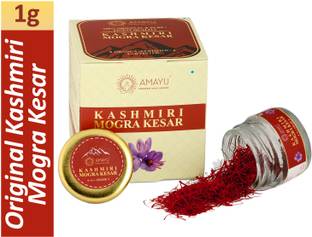 AMAYU Original Kashmiri Mogra Kesar Saffron 1 gm | A++ Grade Finest Premium Quality | 100% Pure & Natural