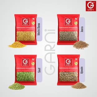 GARNI Combo | Jeera Ajwain Sauf Methi | Raw Seeds for Weight Loss & Detox