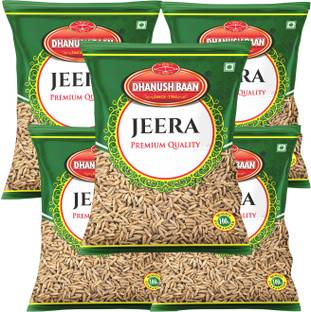 J.S. धनुष बाण 100% Natural & Premium Cumin Seeds (Jeera) 500g (Pack of 5-100g Each)