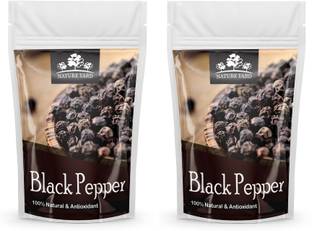 NATURE YARD Black Pepper Seeds- Pack of 2*50 gm Each - Premium Quality Whole Organic Pepper Corn /Sabut Kali Mirch /Unpolished -Bold- 100% Natural and Antioxidant