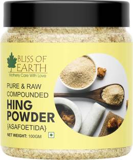 Bliss of Earth 100% Pure Hing (Asafoetida) Powder- Aromatic Spice for Flavorful Cooking 100gm