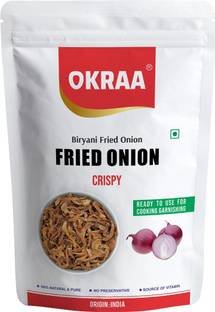 OKRAA Crispy Fried Onion / Birista / Fried Pyaz - 100GM
