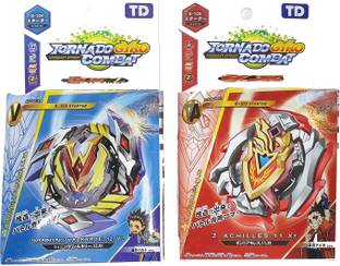 AZAD57 Beyblade Bust Winning Valtryek B-104 and Z Achilles B-105 Starter 2 in 1 Combo