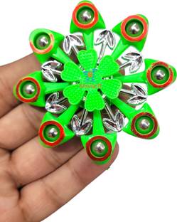 Shivsoft Plastic 8Arm GreenFidget Puzzle Ball Bearing Spinner