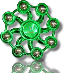Shivsoft Mettalic 8 Goli Big Size Green Fidget Puzzle Ball Bearing Spinner
