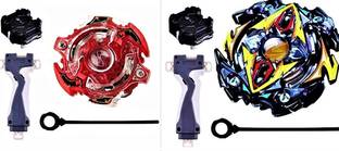 Thrifx Black and Red Beyblade Gyro Burst Metal Spinner Beyblades (Complete Pack of2)