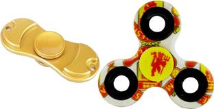 PREMSONS Dual Gold Metal Fidget Spinner with Free Gift Dual Color Unique Fidget Spinner,