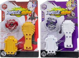 AZAD57 Beyblade Storm Spryzen S2 B-35 and Wild Wyvron W2 B-41 Starter Spinning Top