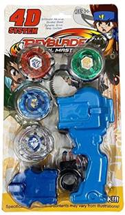Kidzoy Beyblade 4d System Metal Masters Fury With Handle Launcher