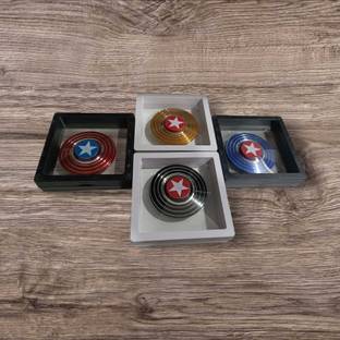 navysny Hand spinner toy metal spiinner for kids boys and girls in red ,multicolour