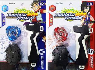 EpicTurners Beyblades Blue and Red Metal Gyro Burst Beyblade Launcher Chains (Pack of 2)