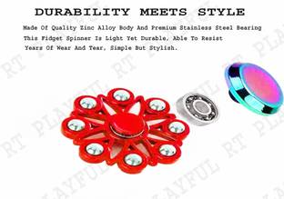 RT Playful Long Time Rotational Fidget Spinner For Adults 8 Sided Titanic Spinner 8 Design