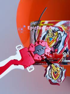 EpicTurners Premium Beyblades Red Metal Beyblade Gyro Burst Spinner Pack of 1