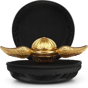 TOYRENTTO golden winged sphere metal fidget spinner with protective carrying case