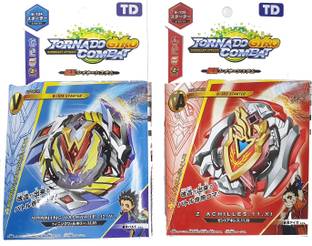 AZAD57 Beyblade Winning Valtryek B-104 and Z Achilles B-105 Starter 2 in 1 Combo