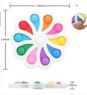 RAGVEE Pop It Fidget Spinner Toy for Kids 2 in 1 Spinner