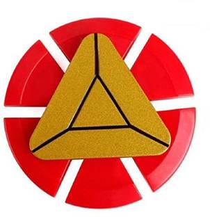 PREMSONS Metal Hand Spinner Star Ultra Speed Tri Toy Red & Gold