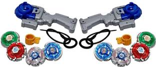 Deeshora 8 in 1 Metal Beyb Combo, Toy Set with 8 Blades and 2 Launchers