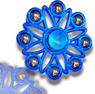 Shivsoft Mettalic 8 Goli Big Size Blue Fidget Puzzle Ball Bearing Spinner