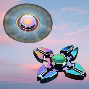 Bestie Toys Rainbow Gyro Crab Four Side Fidget Ninja Spinner Long Time Spin