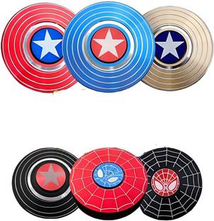 SQUIDSY 1 Pcs Random Design Avenger Shield Hand Spinner Fidget Spinner Toys for Kids