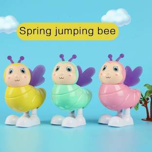 Justcraft 3 Pis Bee Wind Up Key Operated Crawling Walking Toy for Kids Rattle