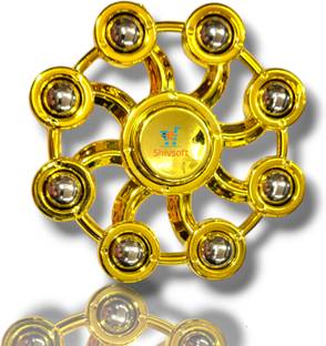 Shivsoft Mettalic 8 Goli Big Size Golden Fidget Puzzle Ball Bearing Spinner