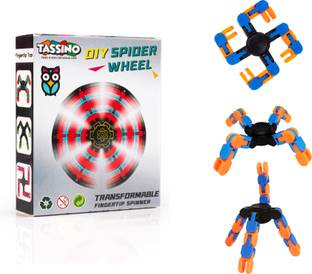 Tassino Fidget Toys for Kid Fingertip Spinning Toys DIY Links Wacky Tracks Stress Relief
