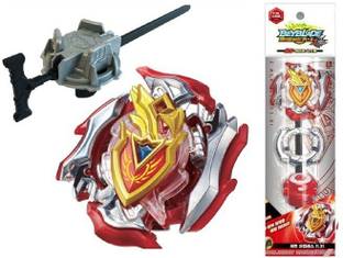 Bestie Toys Beyblade Beast Gyro Battle Top B-105 Bey Beast Zet Achilles 11XT Balance Stater Beyblade Set With Launcher (Multicolor)