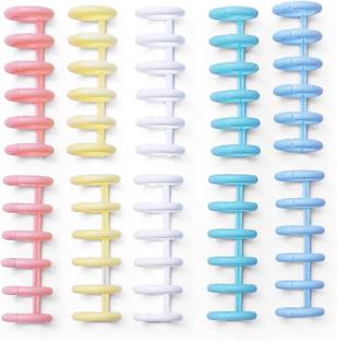 HICOBER 10 Pcs Binding Combs, 6 Rings Hole Binding Spines Manual Ring Binder