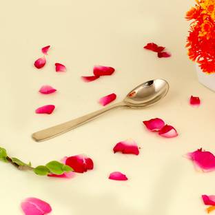 Gyarsilal's Kansa Puja Chammach Bronze Dessert Spoon