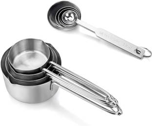 Anne-kee Measuring Cups & Spoon Measurement and Spoons Measuring Cup Stainless Steel Measuring Spoon Set