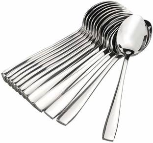 Parage Dinner Spoon, Long 16cm, Food Grade Silverware for Stainless Steel Table Spoon Set