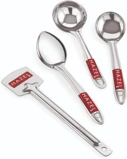 HAZEL Stainless Steel Kitchen Tools Spoon (Tavetha, Ladle, Oval Spoon, Pan Spoon) Stainless Steel Serving Spoon Set