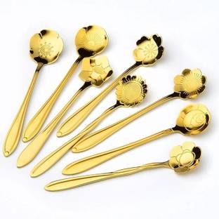 TAPAHPRIYAY Stainless Steel Coffee Spoon, Dessert Spoon, Table Spoon, Tea Spoon, Ice-cream Spoon Set