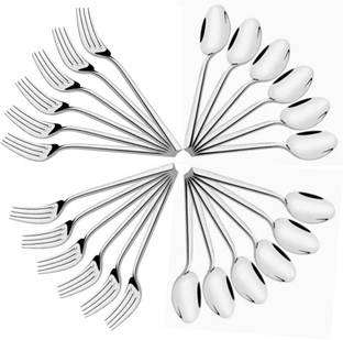 Kodenipr Club Combo 12 Piece Spoon, 12 Piece Fork , Dinning Spoon, Dinner Spoon Stainless Steel Table Spoon Set