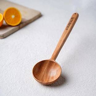 The Indus Valley Neem Round Flip/Spatula/Ladle for Cooking/- 30cm Wooden Serving Spoon