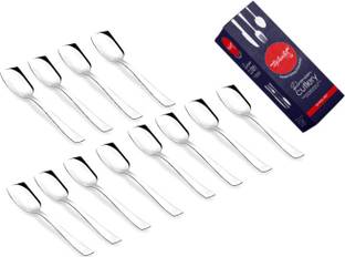 Culinary Crafts Spoon Set,Dinner Spoon Length 13.5cm,Food Grade ,Durable Stylish,12 Spoons Stainless Steel Ice-cream Spoon Set