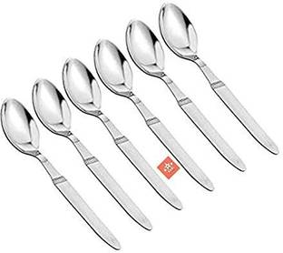 BRRL Best Quality Stainless Steel Baby Spoon (6 Pcs) for Your Breakfast Lunch Dinner Tea & Coffee Stainless Steel Table Spoon Set