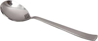 INDIAN ART VILLA Matt Finsh Premium Quality Stainless Steel Serving Soup Spoon Cutlery, 1 Pieces Steel Serving Spoon