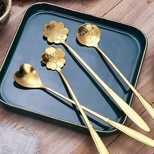 MELUDI Disposable Stainless Steel Tea Spoon, Coffee Spoon, Dessert Spoon Set